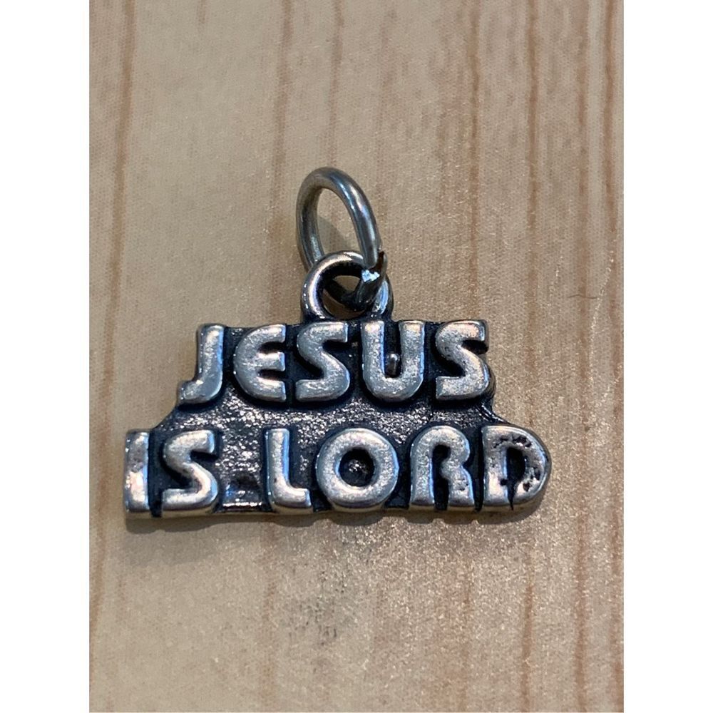 .925 Jesus Is Lord Sterling Silver Jewelry Charm